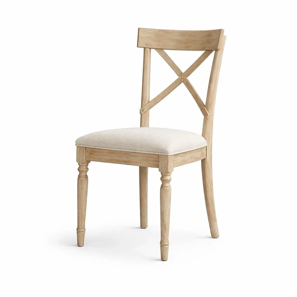 Sedia in Legno con Seduta Imbottita in Poliestere-FURNICRATE