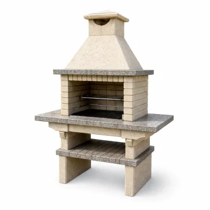 Barbecue in Cemento Refrattario con Griglia in Acciaio-FURNICRATE