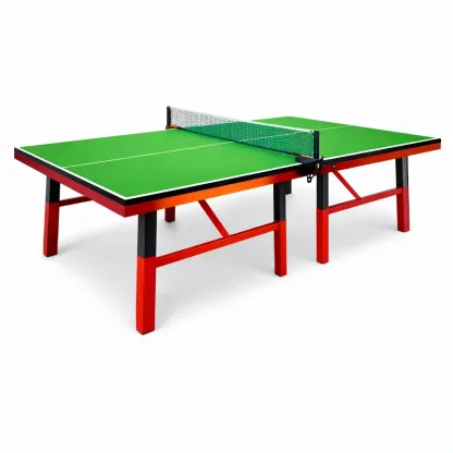 Tavolo da Ping Pong in MDF Verde e Rosso-FURNICRATE