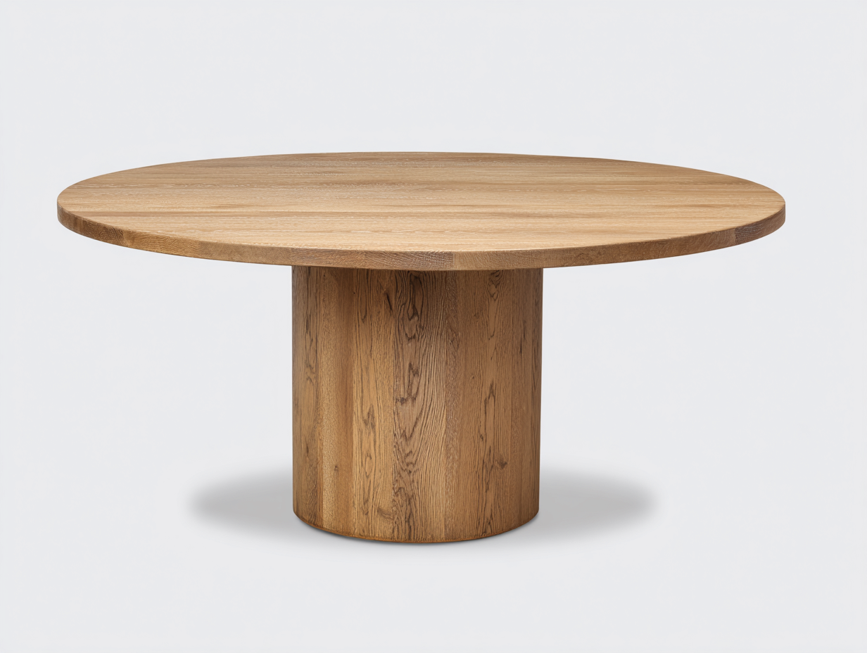 Couchtisch Massivholz Rund 130x130x45 cm - natur - für Wohnzimmer - zeitloses Design