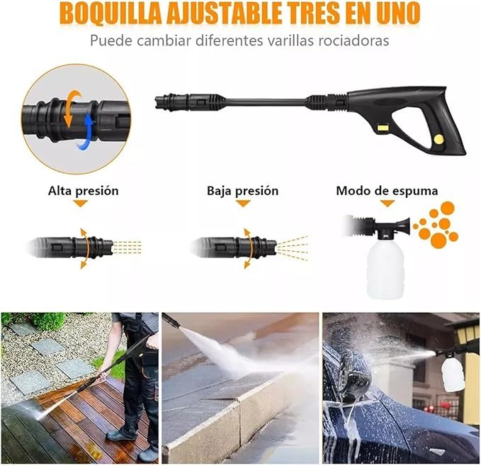 Hidrolavadora Eléctrica, 3100 PSI, Motor 7640, Versátil para Automóviles y Patios, Uso Residencial y Comercial