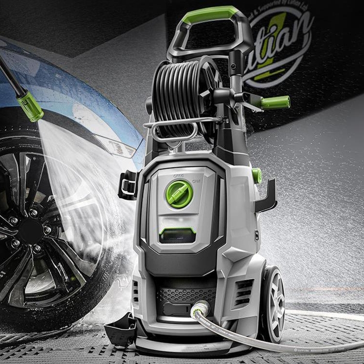 Lavadora a presión portátil para entradas de autos y jardines, con dos boquillas, de alta presión y eléctrica.