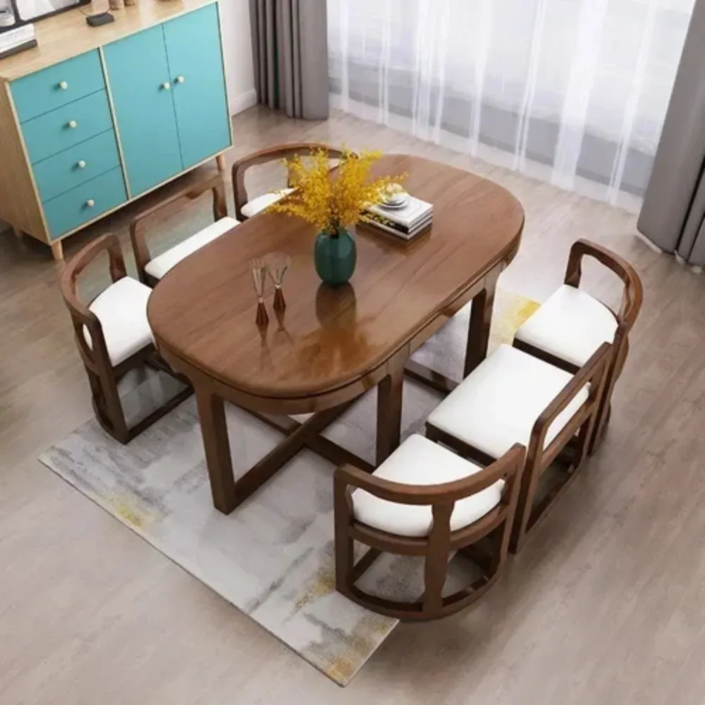 Mesa de comedor organizadora de madera maciza, mesa de comedor de diseño antiguo nórdico, estética para bodas, gran entrada, mesas de comedor, muebles