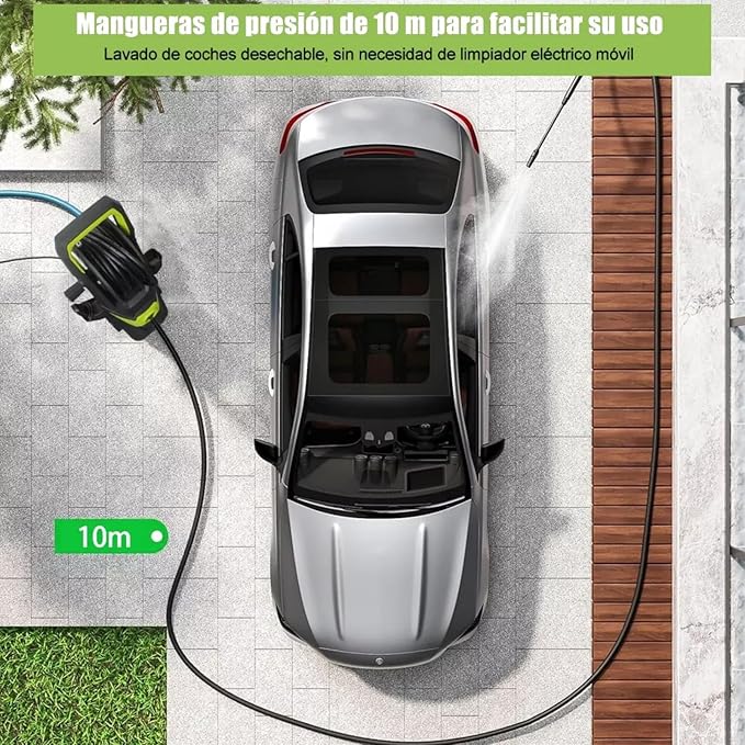 Hidrolavadora Eléctrica, 3100 PSI, Motor 7640, Versátil para Automóviles y Patios, Uso Residencial y Comercial