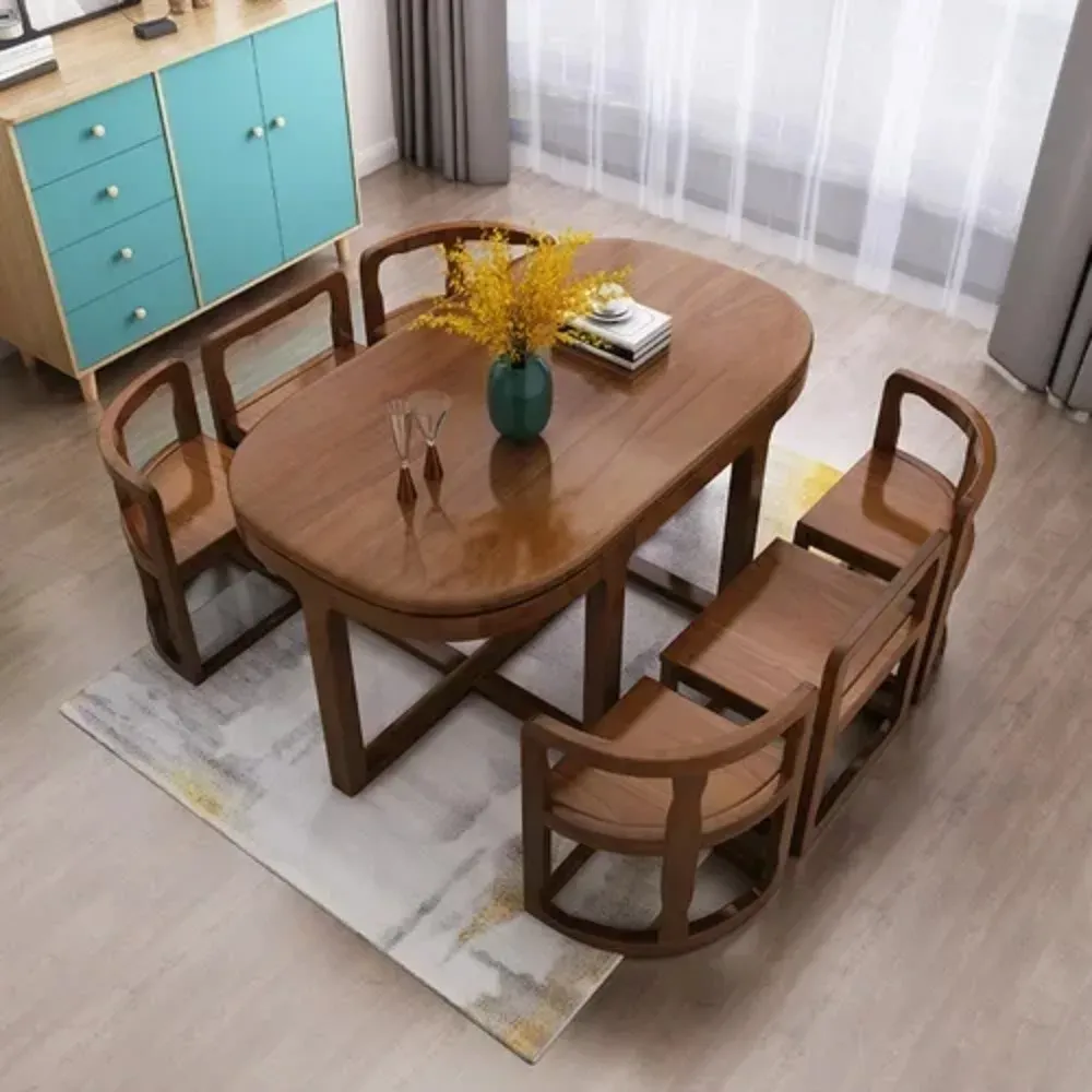 Mesa de comedor organizadora de madera maciza, mesa de comedor de diseño antiguo nórdico, estética para bodas, gran entrada, mesas de comedor, muebles