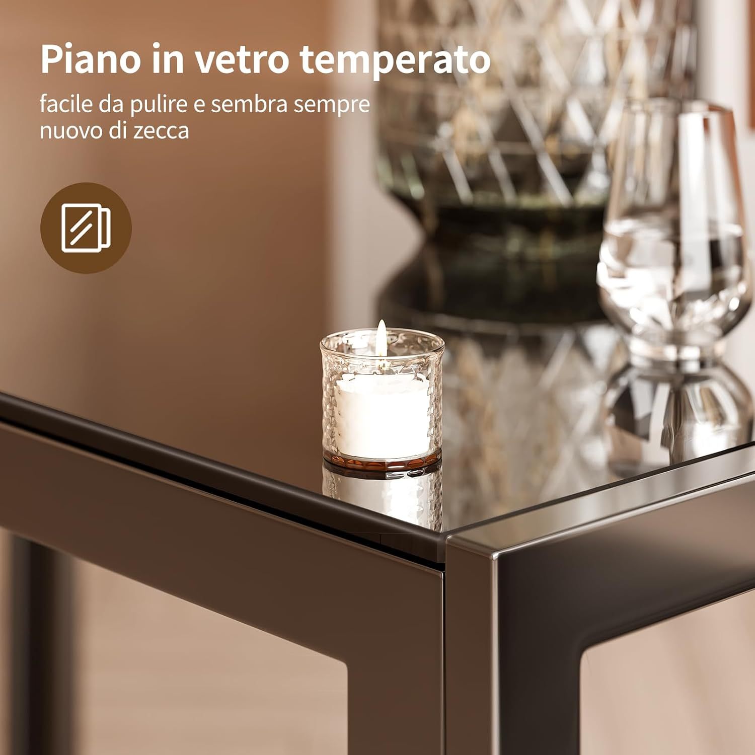 Juego de mesa de comedor para 6 personas, juego de 7 piezas de vidrio templado y sillas modernas para el hogar, la cocina, la sala de estar y el comedor.