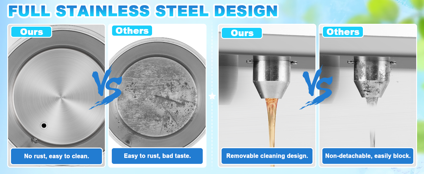 full stainless steel design