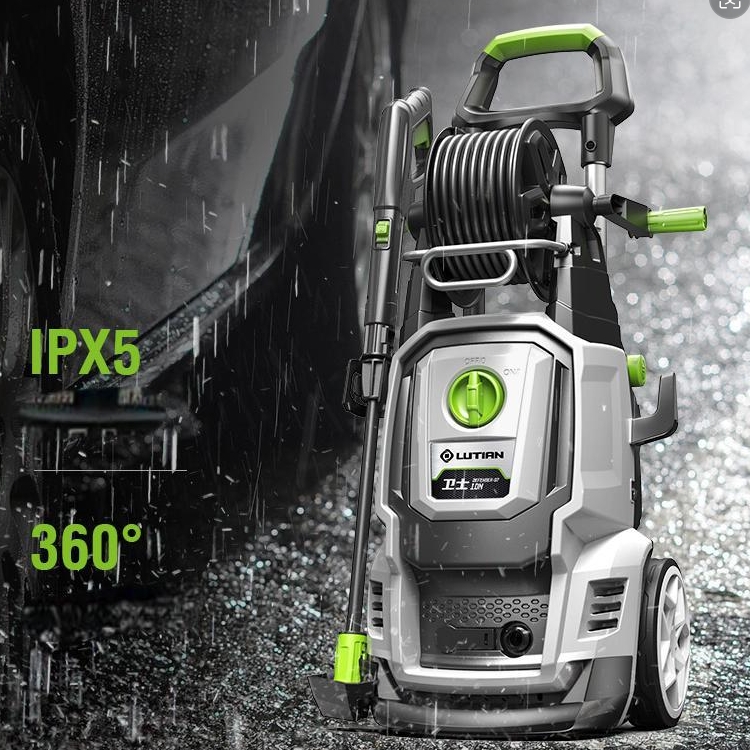 Lavadora a presión portátil para entradas de autos y jardines, con dos boquillas, de alta presión y eléctrica.