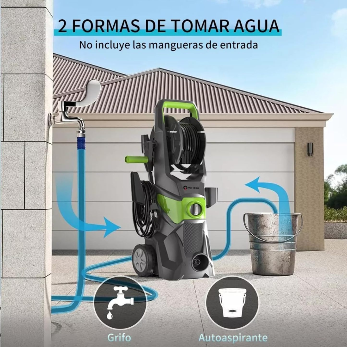 Hidrolavadora Eléctrica, 3100 PSI, Motor 7640, Versátil para Automóviles y Patios, Uso Residencial y Comercial