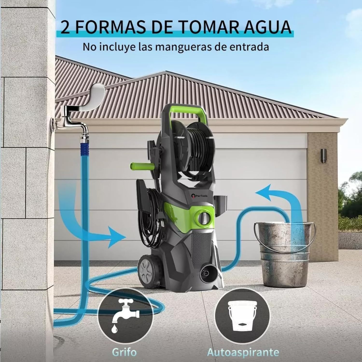 Hidrolavadora Eléctrica, 3100 PSI, Motor 7640, Versátil para Automóviles y Patios, Uso Residencial y Comercial