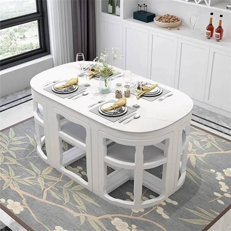 Mesa de comedor organizadora de madera maciza, mesa de comedor de diseño antiguo nórdico