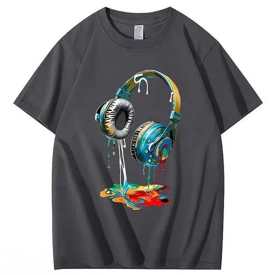 Vintage Headphones 100% Cotton T-Shirt