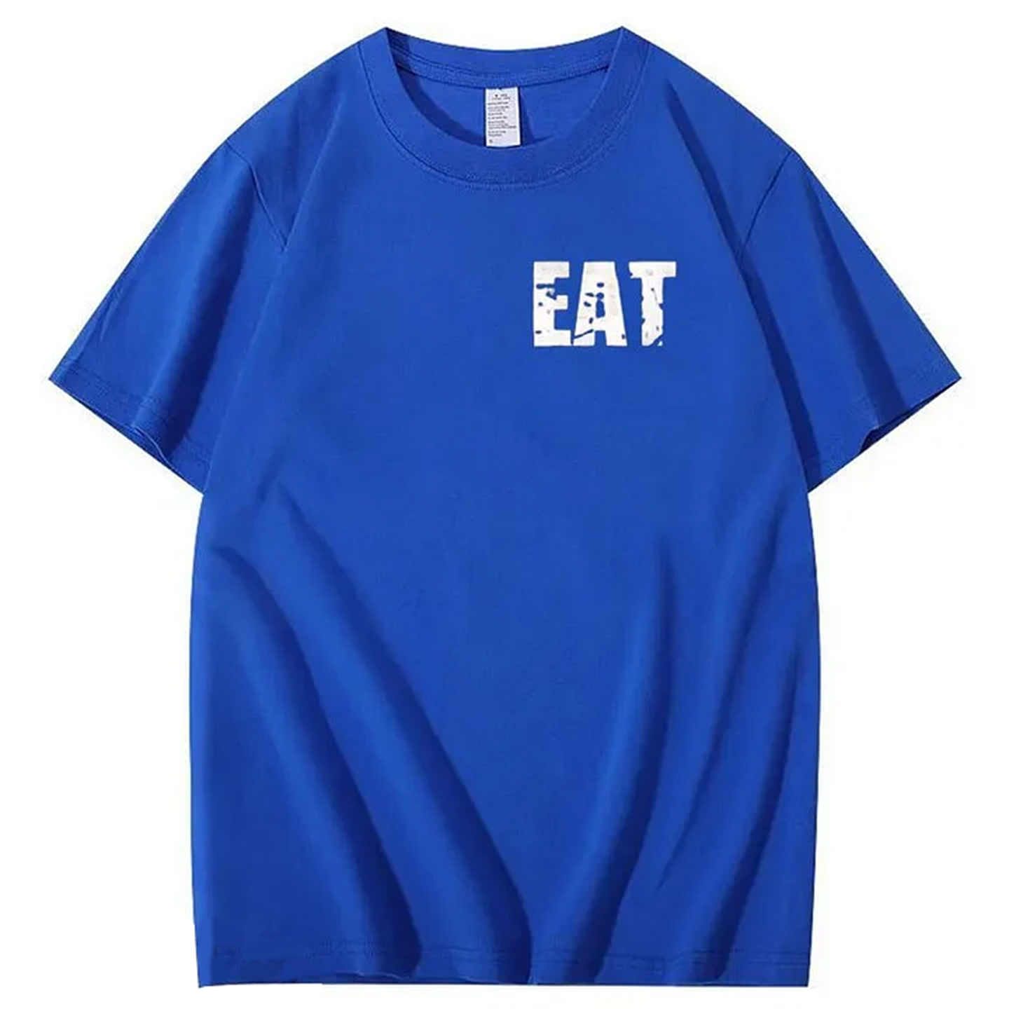 Eat Healthy Pattern  Print 100%Cotton T-Shirt
