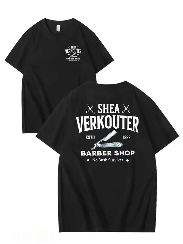 SHEA VERKOUTER BARBER SHOP 100% Cotton T-Shirt