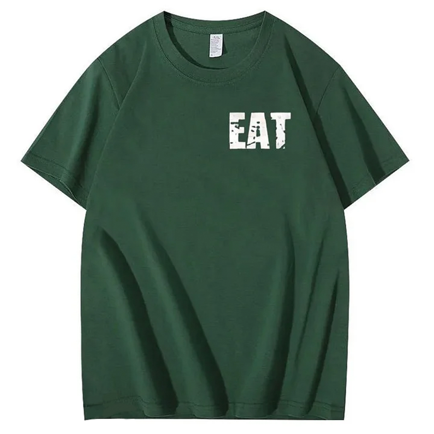 Eat Healthy Pattern  Print 100%Cotton T-Shirt