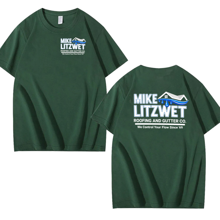 Mike Litzwet Funny Pattern 100% Cotton T-Shirt