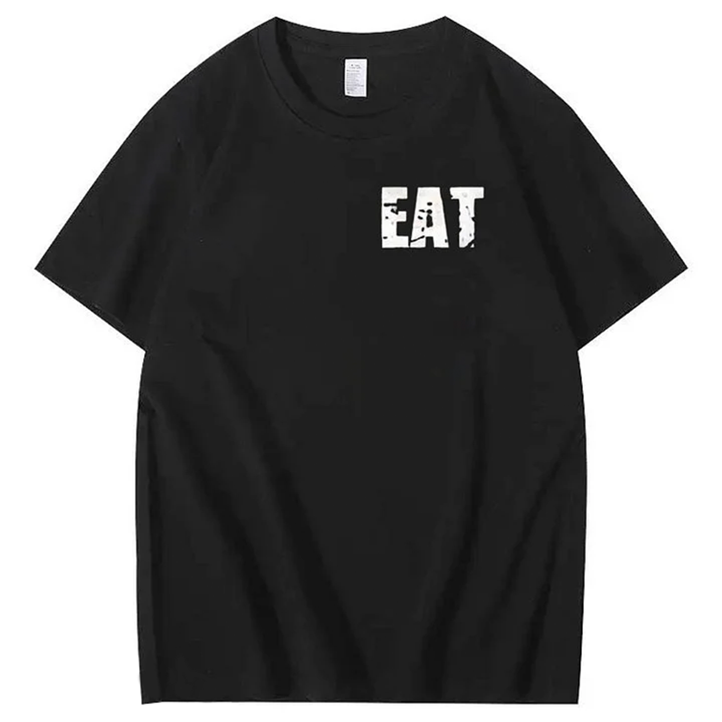 Eat Healthy Pattern  Print 100%Cotton T-Shirt