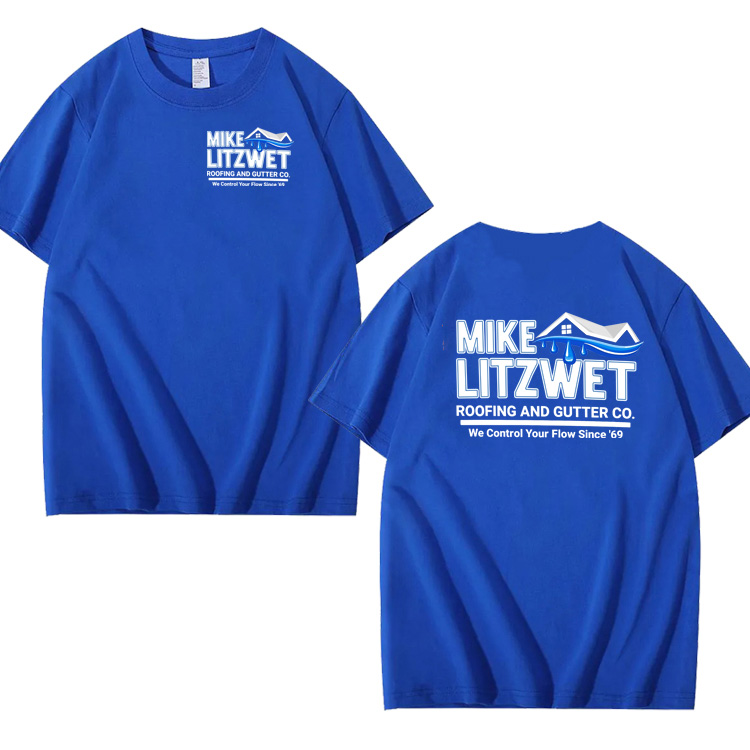 Mike Litzwet Funny Pattern 100% Cotton T-Shirt