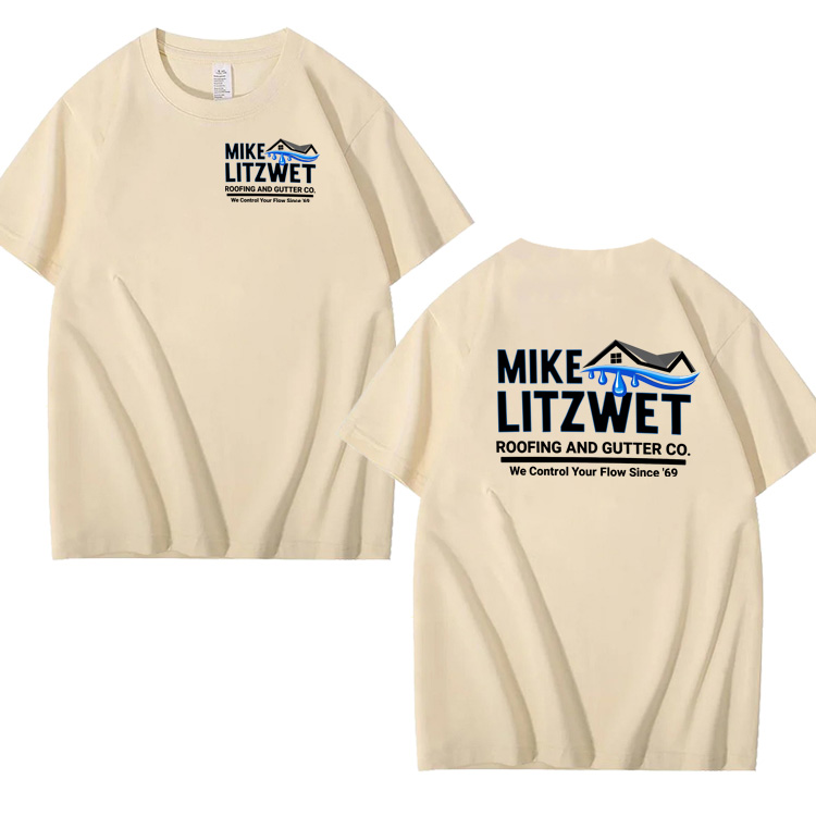 Mike Litzwet Funny Pattern 100% Cotton T-Shirt
