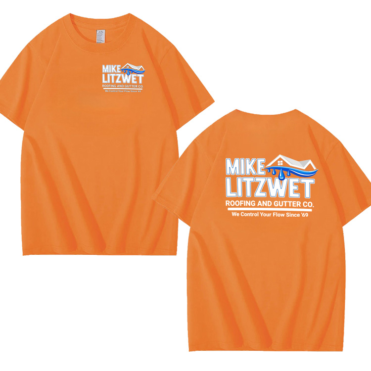Mike Litzwet Funny Pattern 100% Cotton T-Shirt