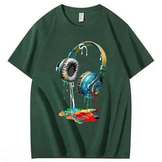 Vintage Headphones 100% Cotton T-Shirt