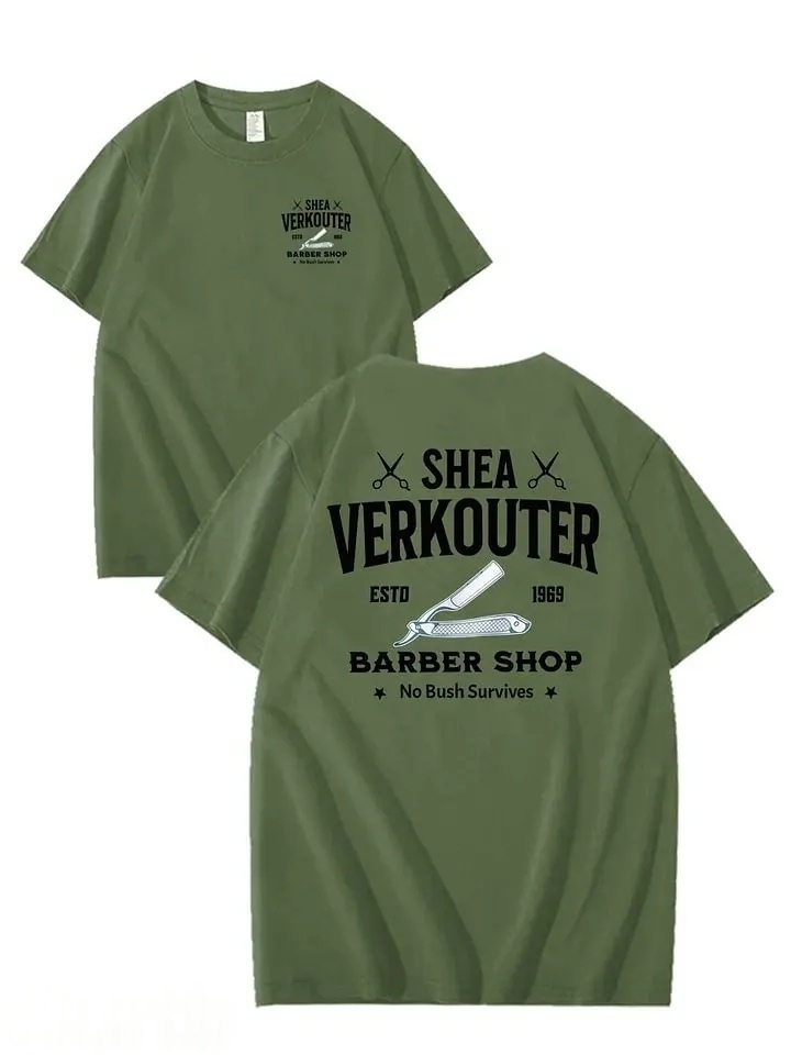 SHEA VERKOUTER BARBER SHOP 100% Cotton T-Shirt