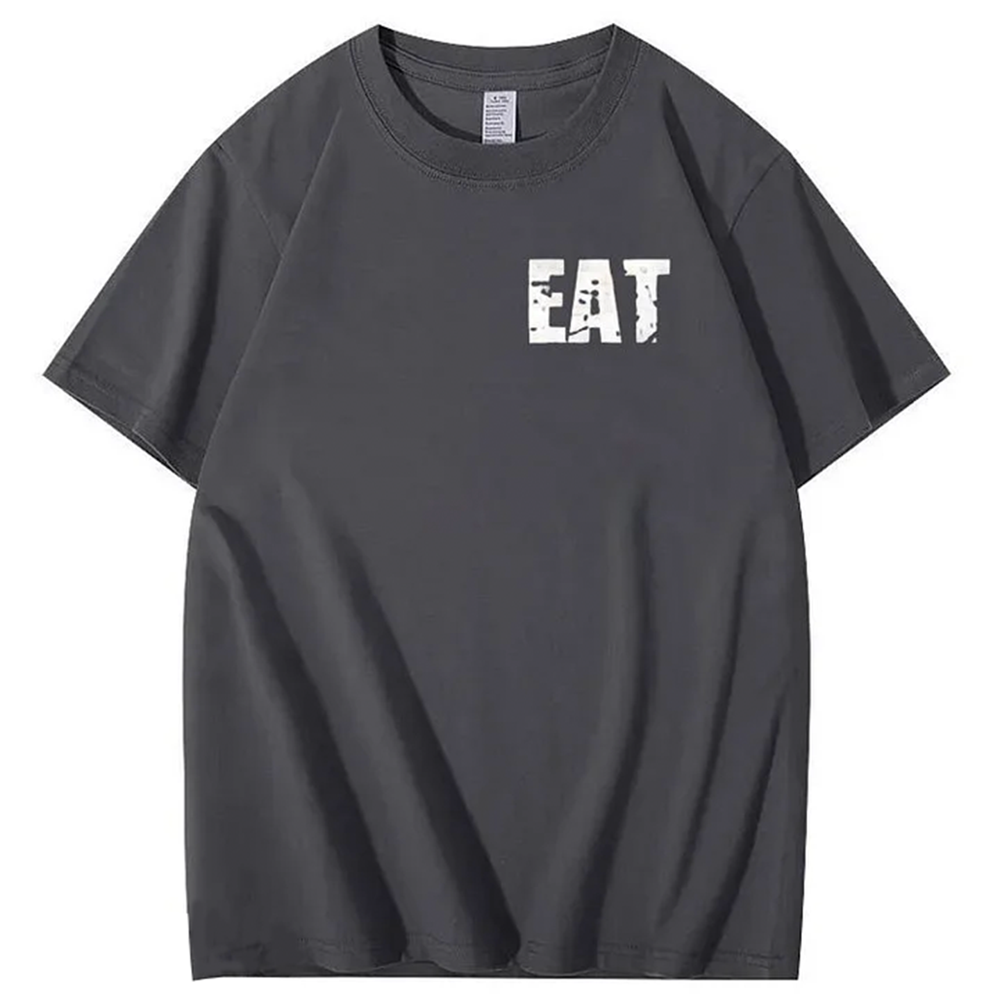 Eat Healthy Pattern  Print 100%Cotton T-Shirt