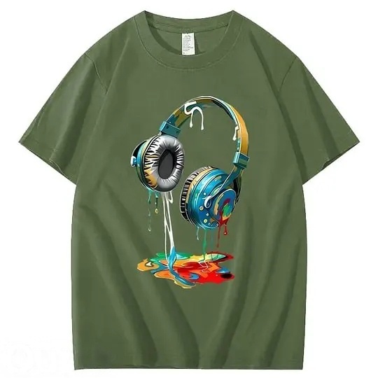 Vintage Headphones 100% Cotton T-Shirt