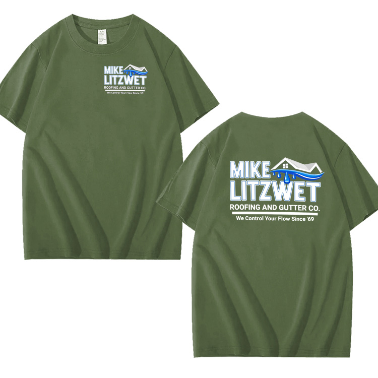 Mike Litzwet Funny Pattern 100% Cotton T-Shirt