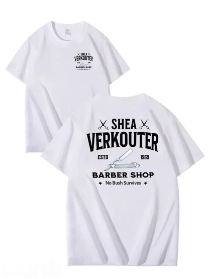 SHEA VERKOUTER BARBER SHOP 100% Cotton T-Shirt