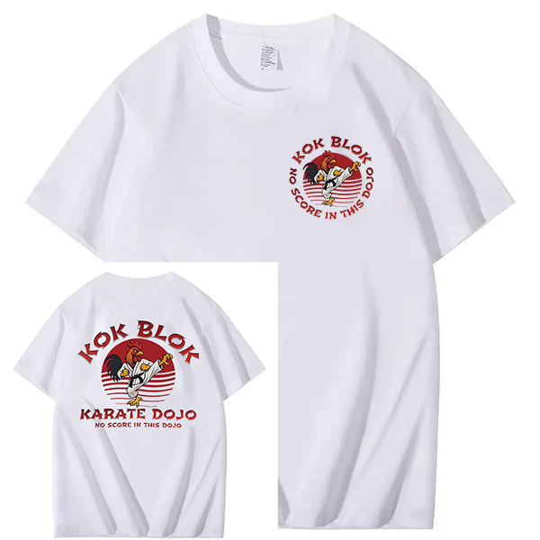 Funny T Shirts Kok Blok Karate Dojo Sarcastic Graphic Novelty Tee for Men Graphic Tees