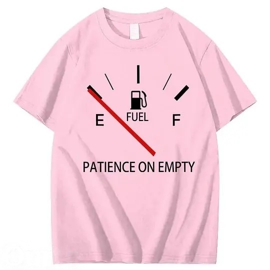 Patiency On Empty 100% Cotton T-Shirt Classic Black Short Sleeve T-Shirt