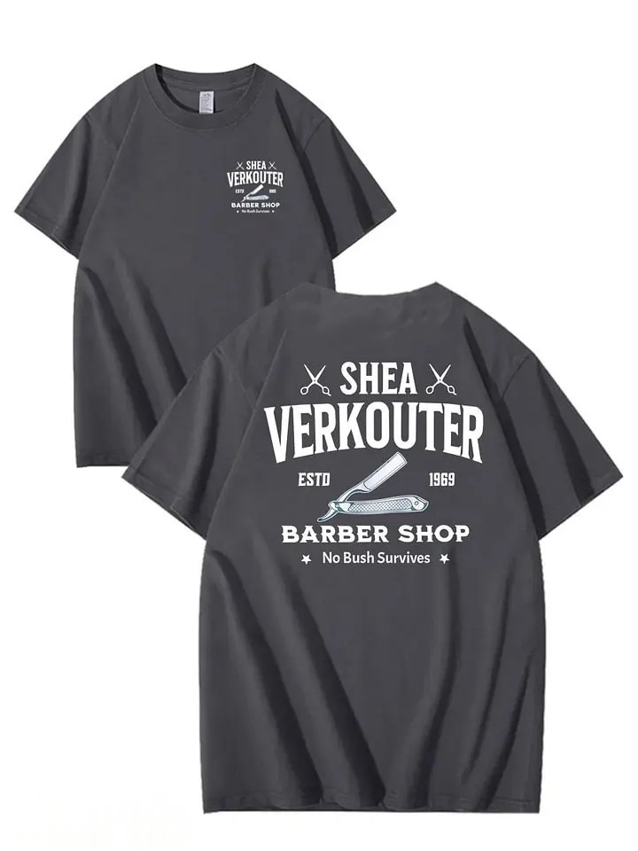 SHEA VERKOUTER BARBER SHOP 100% Cotton T-Shirt