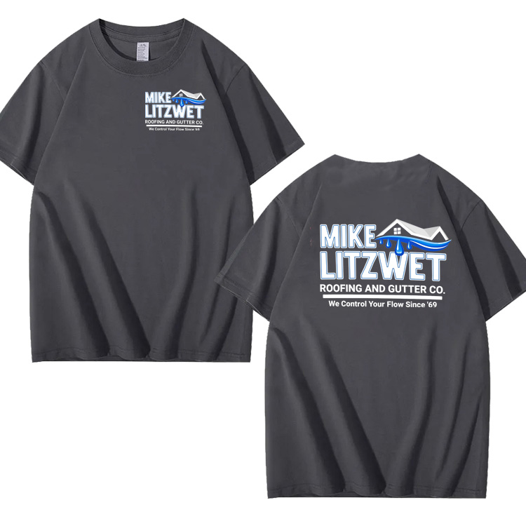 Mike Litzwet Funny Pattern 100% Cotton T-Shirt