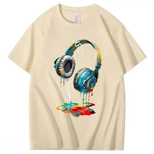 Vintage Headphones 100% Cotton T-Shirt