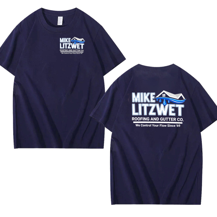 Mike Litzwet Funny Pattern 100% Cotton T-Shirt