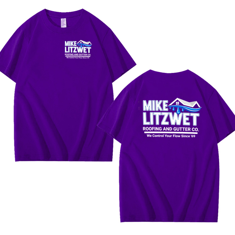 Mike Litzwet Funny Pattern 100% Cotton T-Shirt