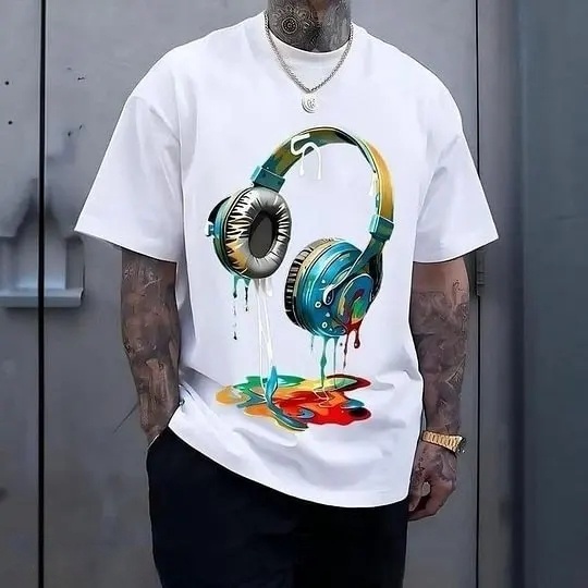 Vintage Headphones 100% Cotton T-Shirt