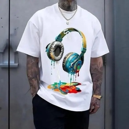 Vintage Headphones 100% Cotton T-Shirt
