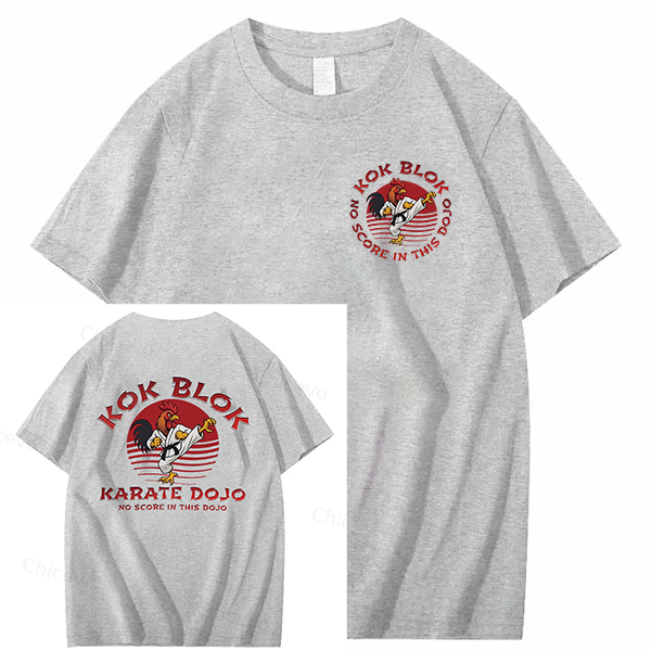 Funny T Shirts Kok Blok Karate Dojo Sarcastic Graphic Novelty Tee for Men Graphic Tees