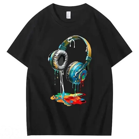 Vintage Headphones 100% Cotton T-Shirt