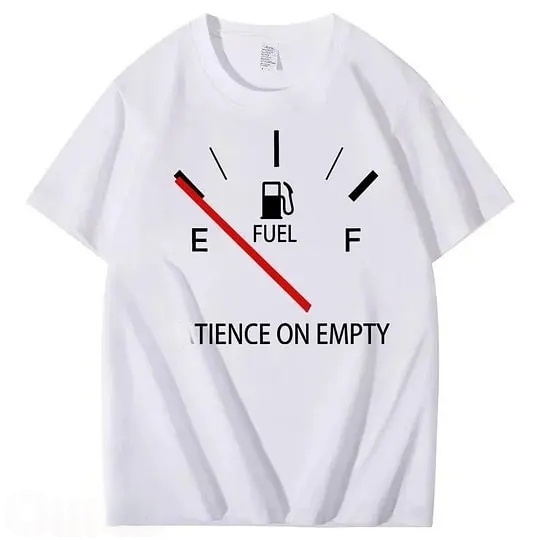 Patiency On Empty 100% Cotton T-Shirt Classic Black Short Sleeve T-Shirt