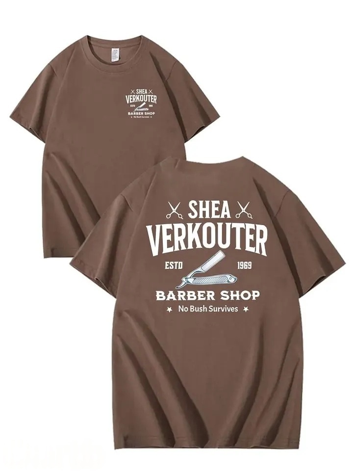 SHEA VERKOUTER BARBER SHOP 100% Cotton T-Shirt