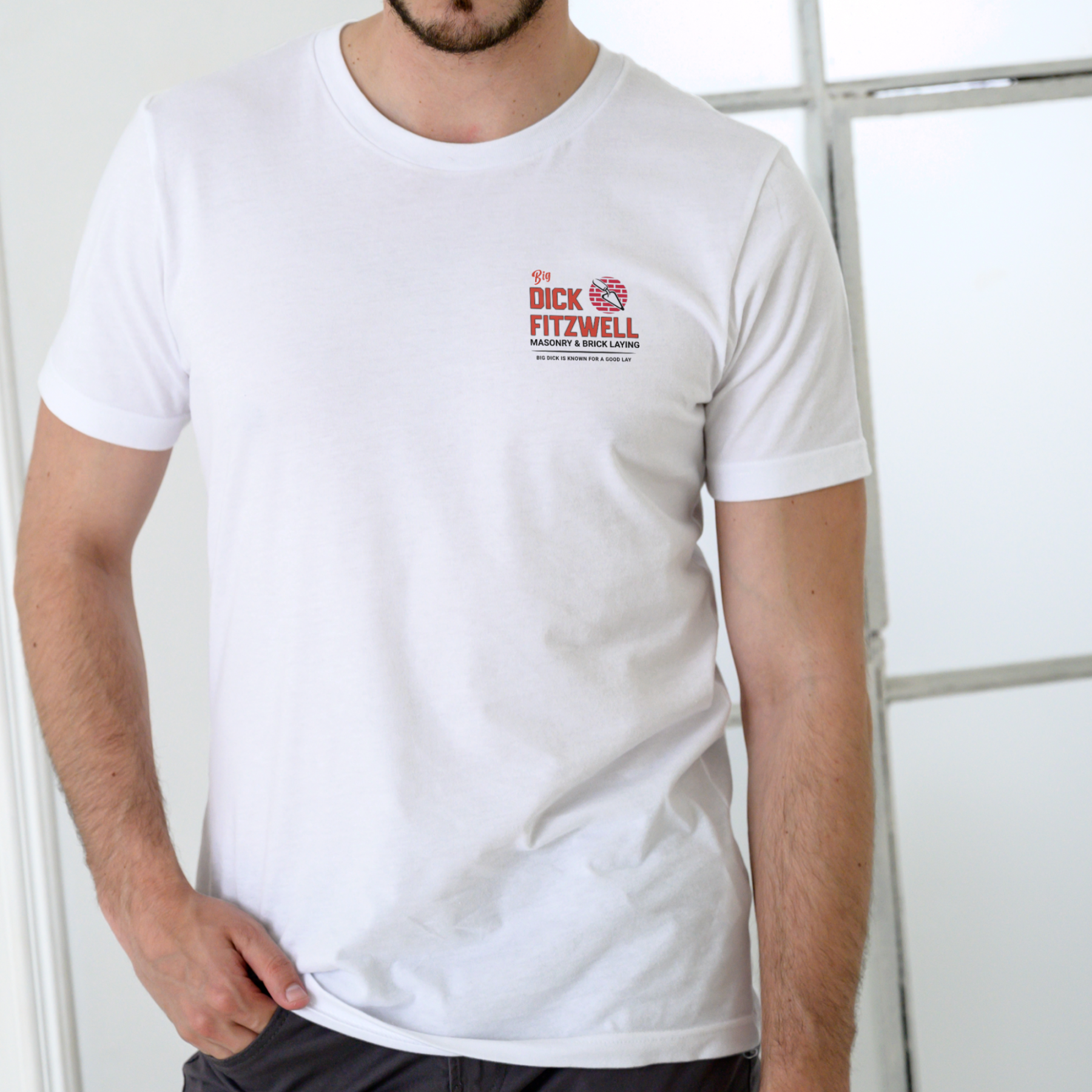 DICK FITZWELL MASONRY AND BRICK LAYING T Shirt, Unisex Cotton