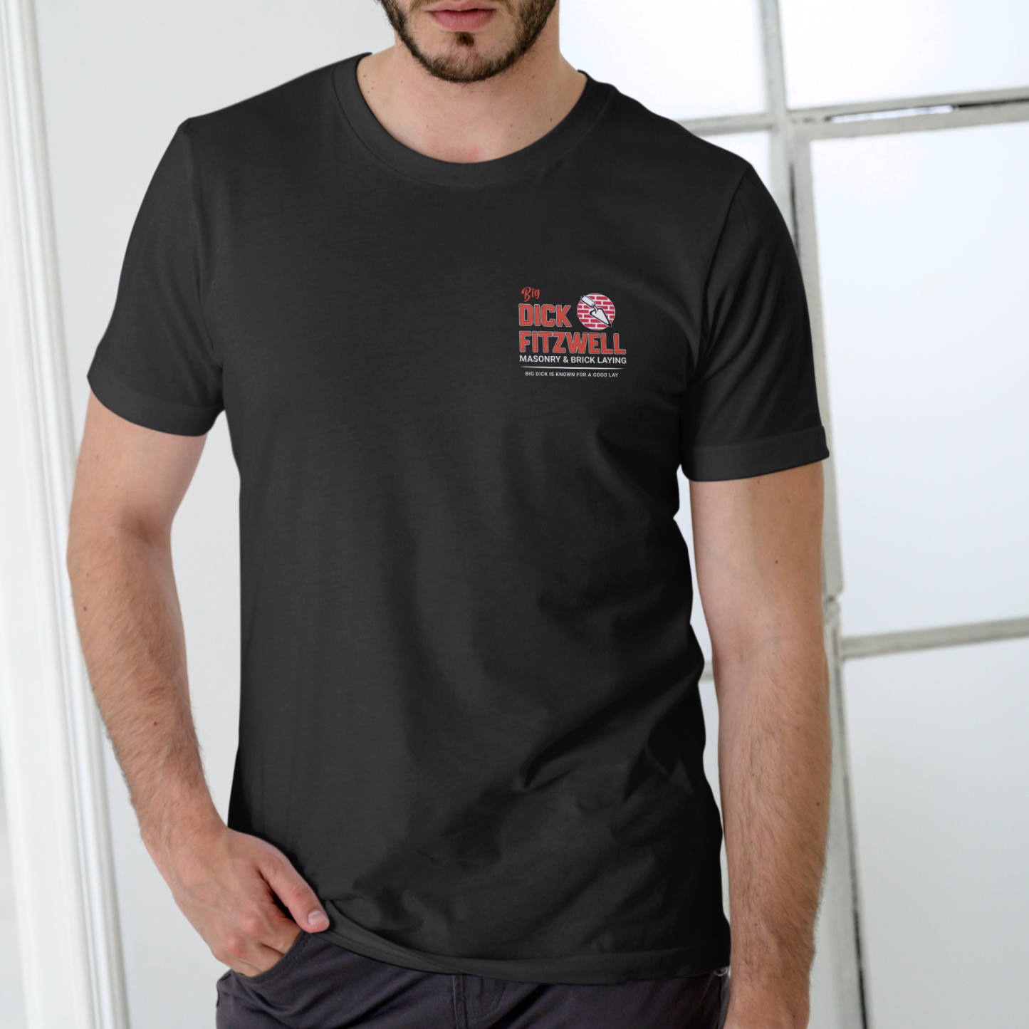 DICK FITZWELL MASONRY AND BRICK LAYING T Shirt, Unisex Cotton