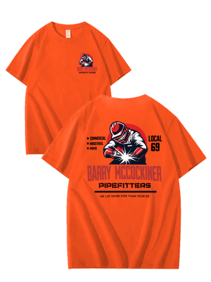 BARRY MCCOCKINER PIPEFITTERS LOCAL 69 100% Cotton T-Shirt