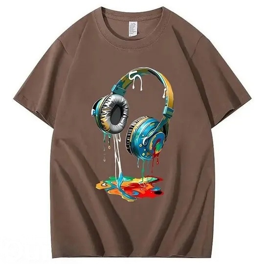Vintage Headphones 100% Cotton T-Shirt