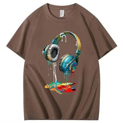 Vintage Headphones 100% Cotton T-Shirt