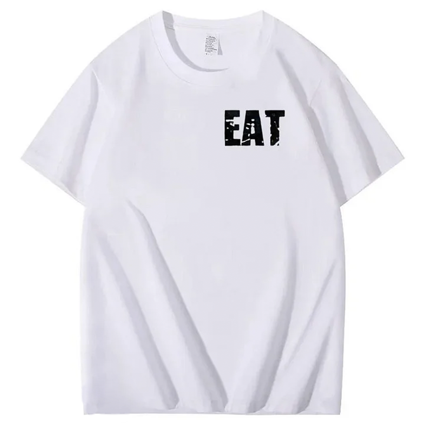 Eat Healthy Pattern  Print 100%Cotton T-Shirt