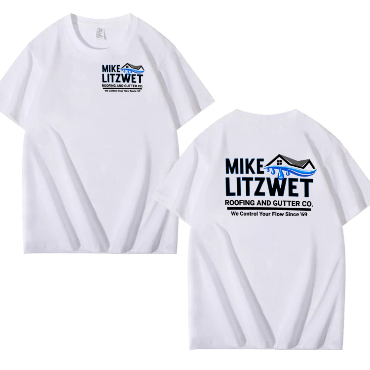 Mike Litzwet Funny Pattern 100% Cotton T-Shirt